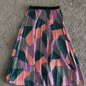 Maxi print skirt
